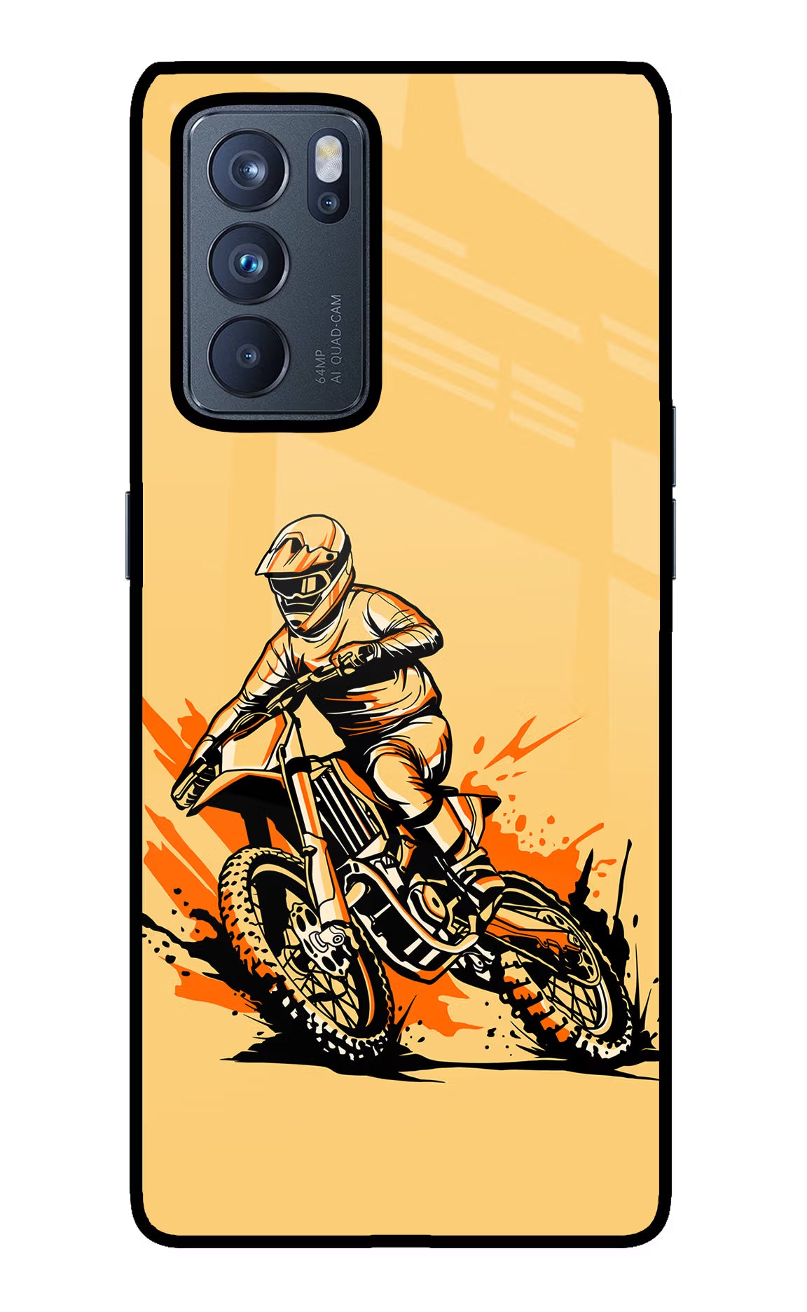 Off-Road Fury Oppo Reno6 Pro 5G Glass Case Back Cover by Casekaro