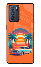 Palm Drive 80s Oppo Reno6 Pro 5G Glass Case