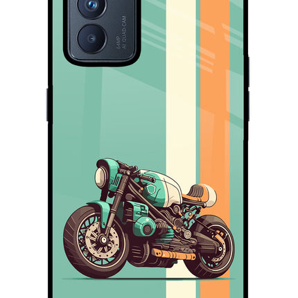 Striped Moto Drift Oppo Reno6 Pro 5G Glass Case