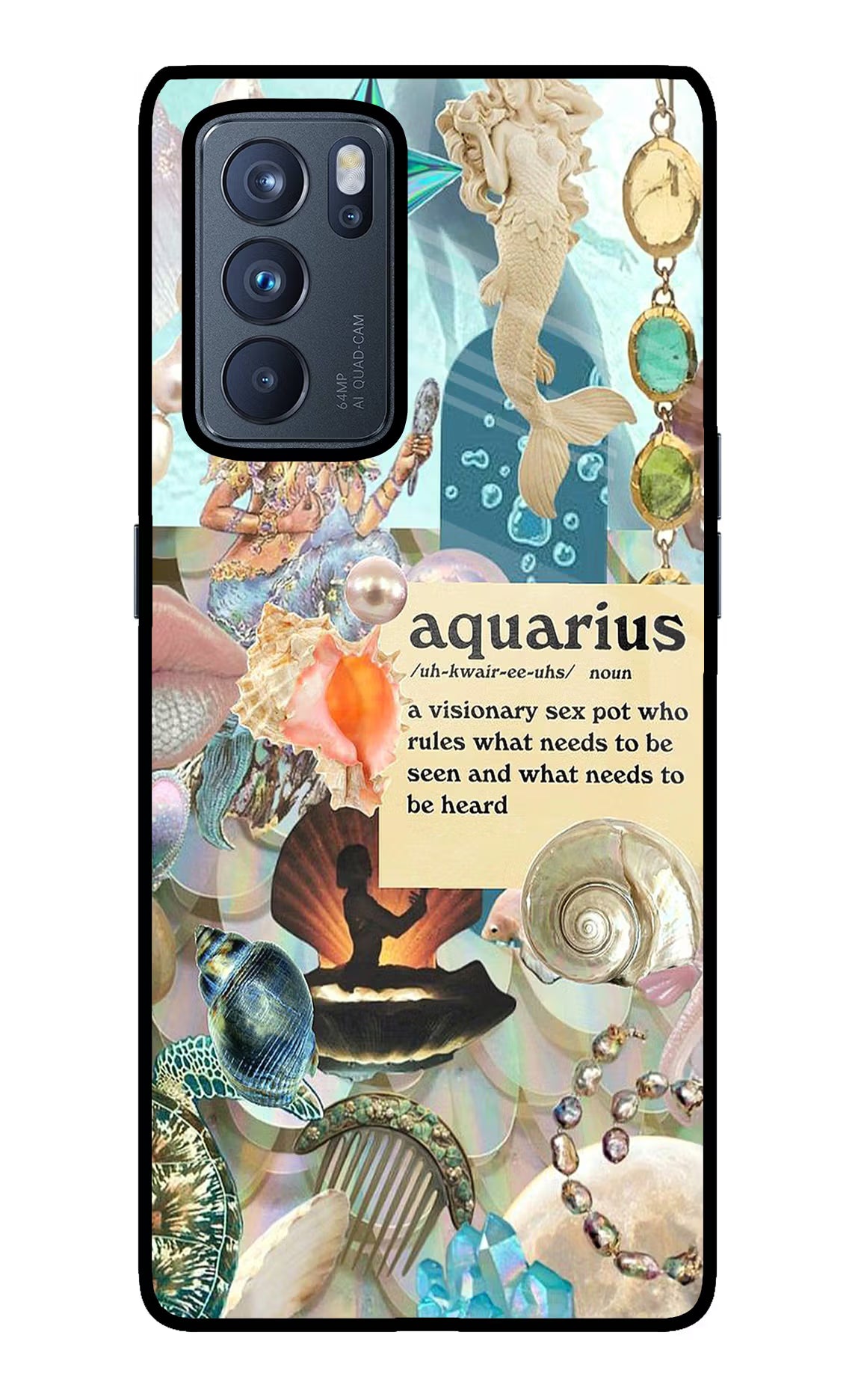 Aquarius Zodiac Oppo Reno6 Pro 5G Glass Case