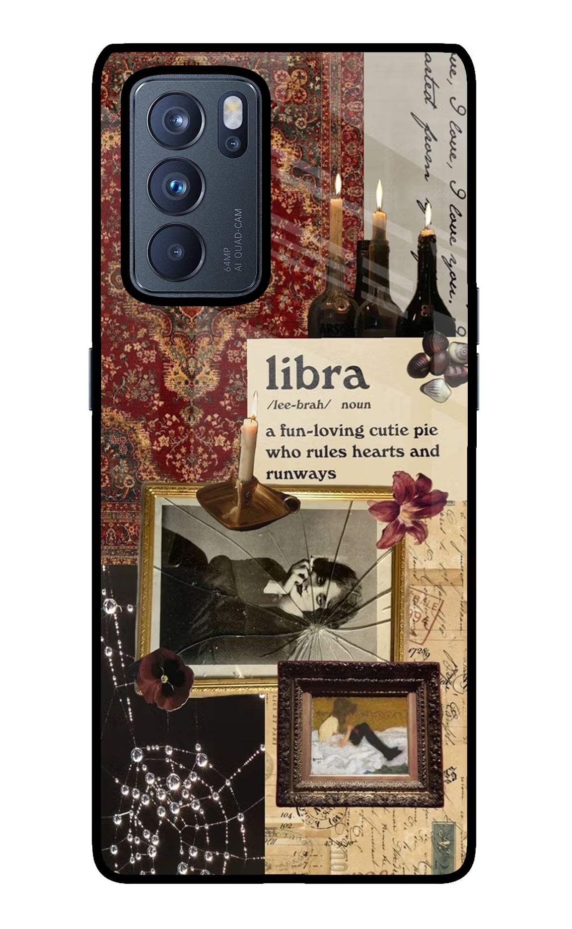 Libra Zodiac Oppo Reno6 Pro 5G Glass Case Back Cover by Casekaro