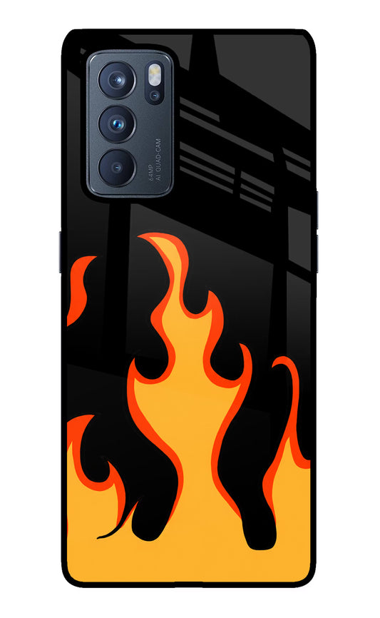 Fired Up – Black Oppo Reno6 Pro 5G Glass Case