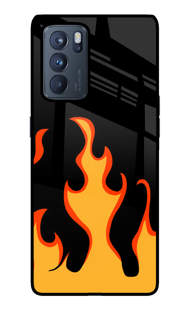 Fired Up – Black Oppo Reno6 Pro 5G Glass Case
