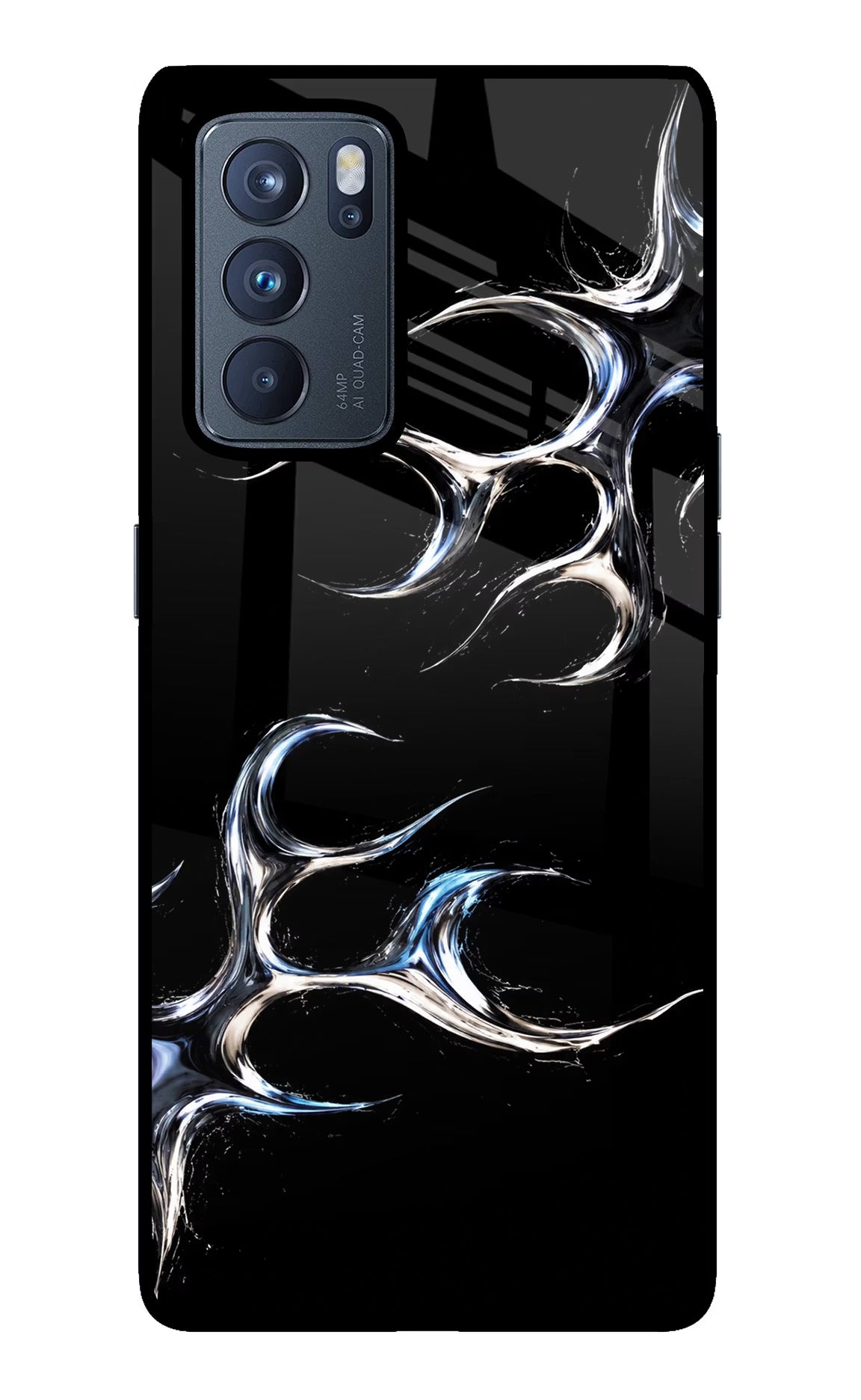 Chrome Tribal Oppo Reno6 Pro 5G Glass Case Back Cover by Casekaro