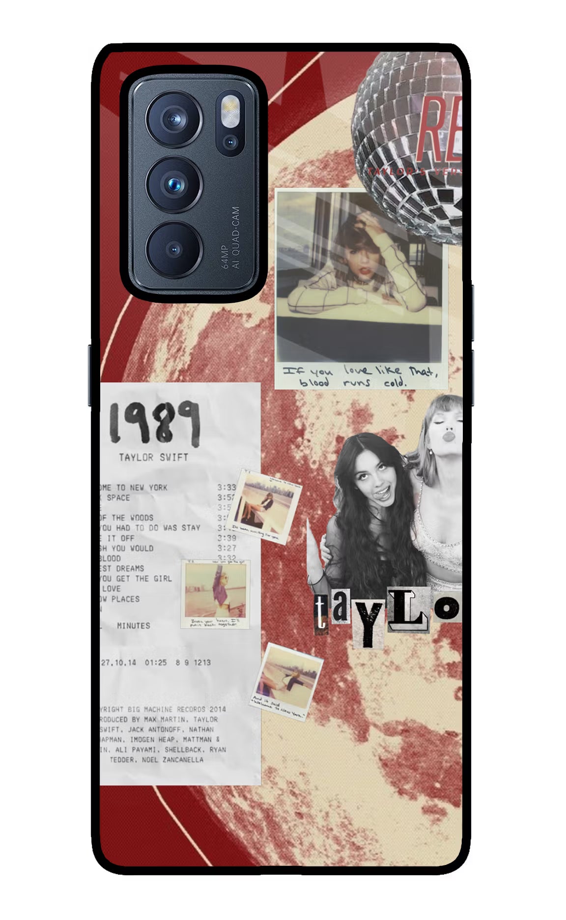 Taylor Swift Oppo Reno6 Pro 5G Glass Case Back Cover by Casekaro