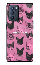 Pink Cats Oppo Reno6 Pro 5G Glass Case