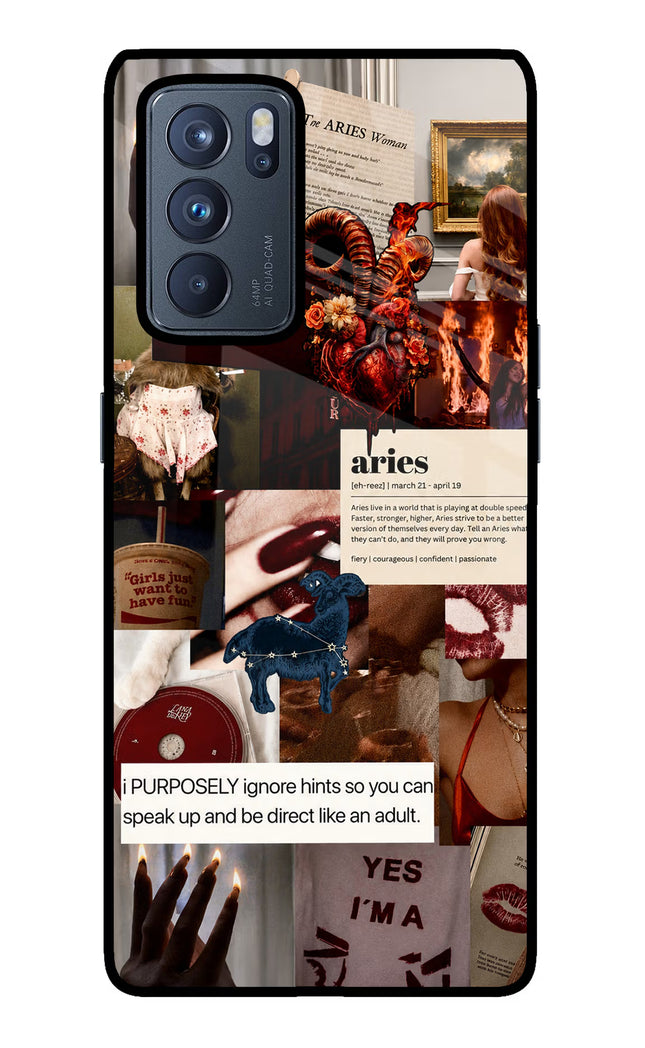 Zodiac Aries Oppo Reno6 Pro 5G Glass Case