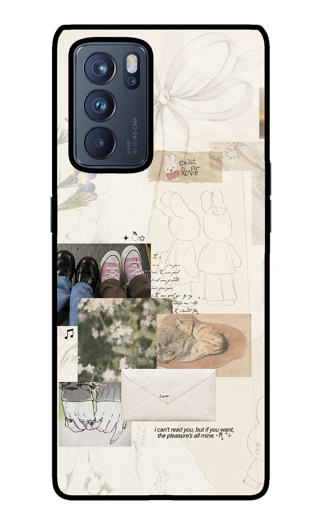 Soft Aesthetic Oppo Reno6 Pro 5G Glass Case