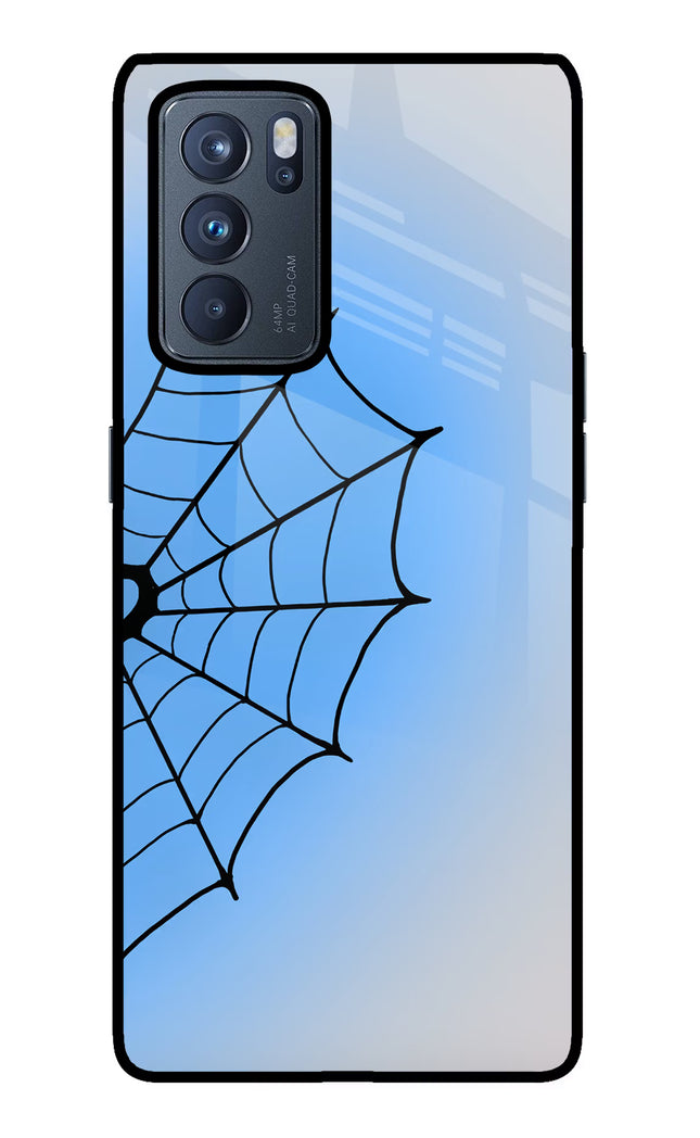 Blue Web Oppo Reno6 Pro 5G Glass Case