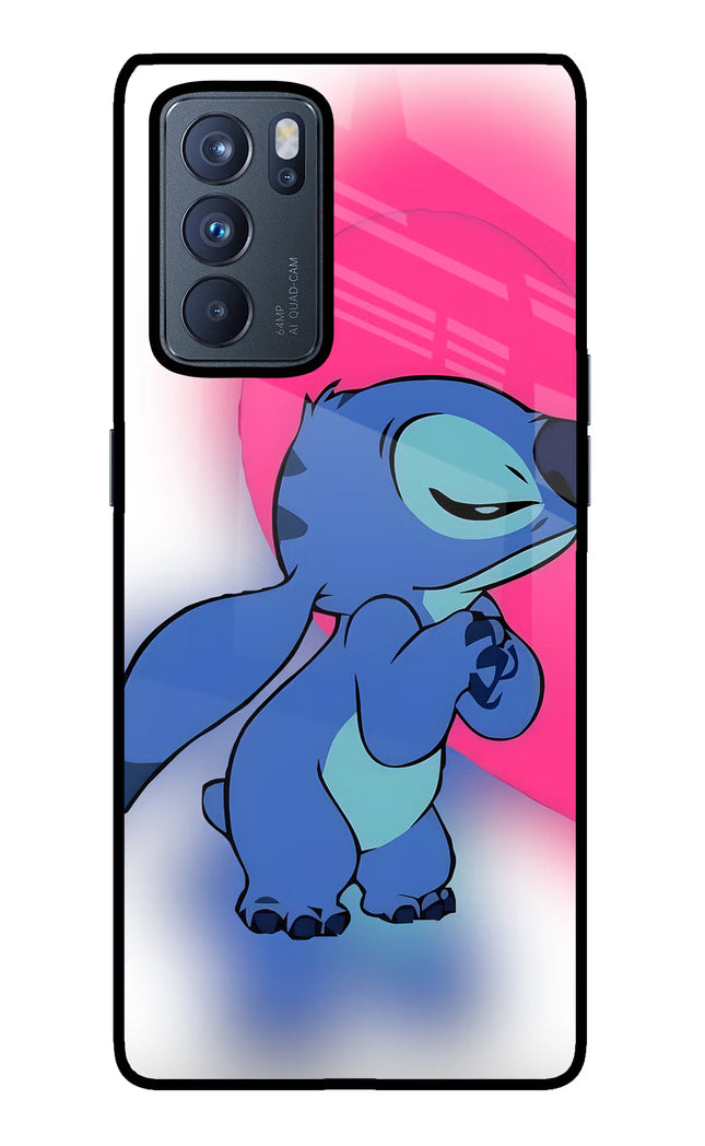 Stitch Hug Oppo Reno6 Pro 5G Glass Case