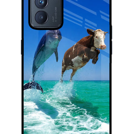 Dolphin vs Cow Oppo Reno6 Pro 5G Glass Case