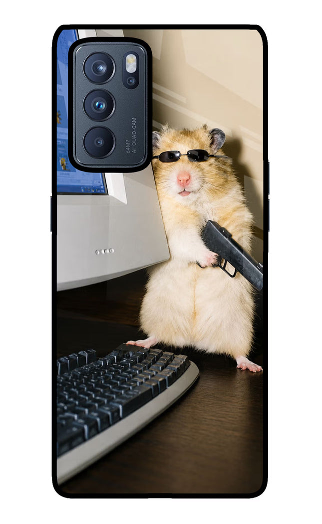 Hacker Hamster Oppo Reno6 Pro 5G Glass Case