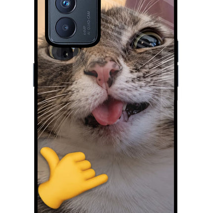 Silly Cat Call Oppo Reno6 Pro 5G Glass Case