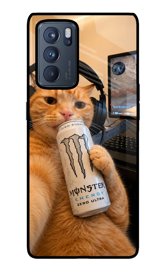 Gamer Cat Energy Oppo Reno6 Pro 5G Glass Case