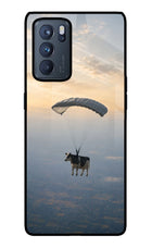Skydiving Cow Oppo Reno6 Pro 5G Glass Case