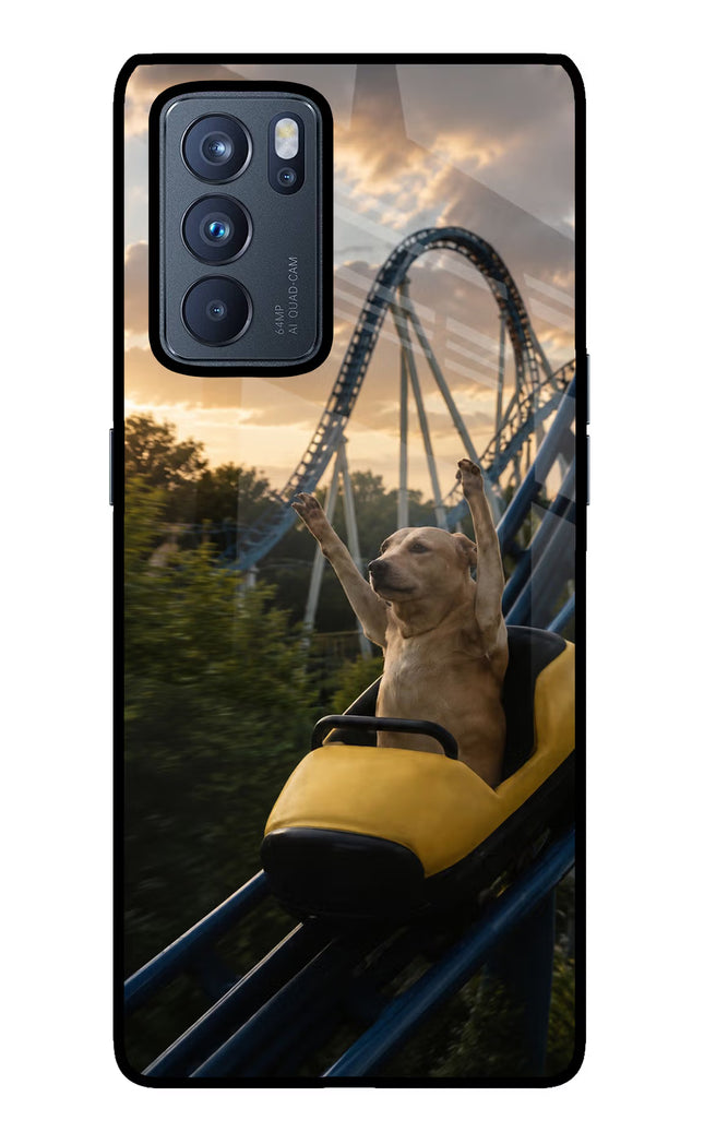 Rollercoaster Dog Oppo Reno6 Pro 5G Glass Case