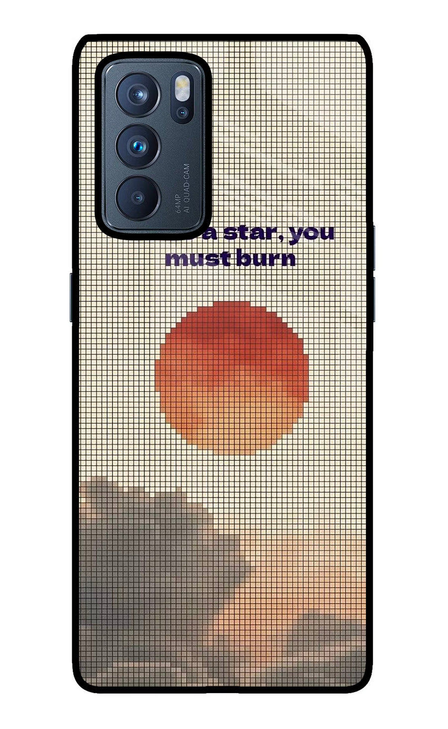 Pixel Sun Oppo Reno6 Pro 5G Back Cover, Glass case