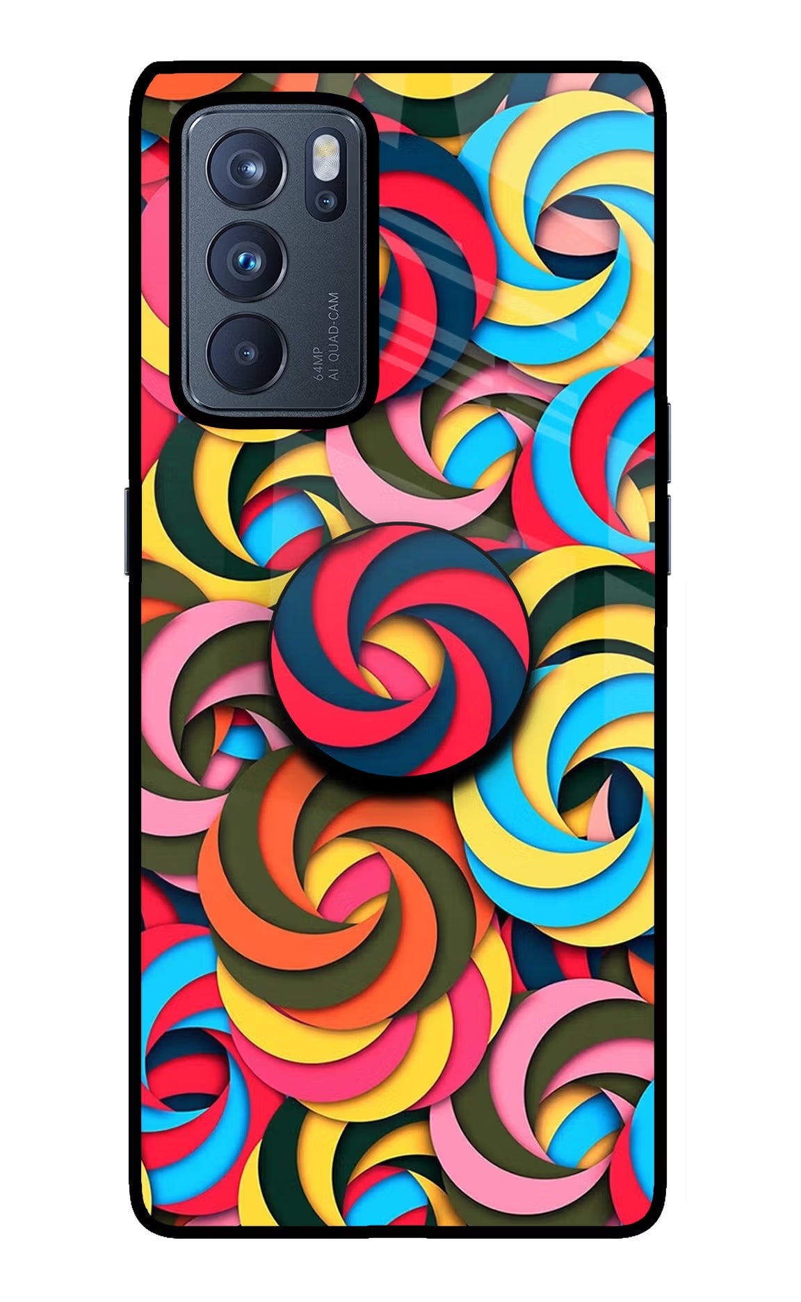 Spiral Pattern Oppo Reno6 Pro 5G Pop Case by Casekaro