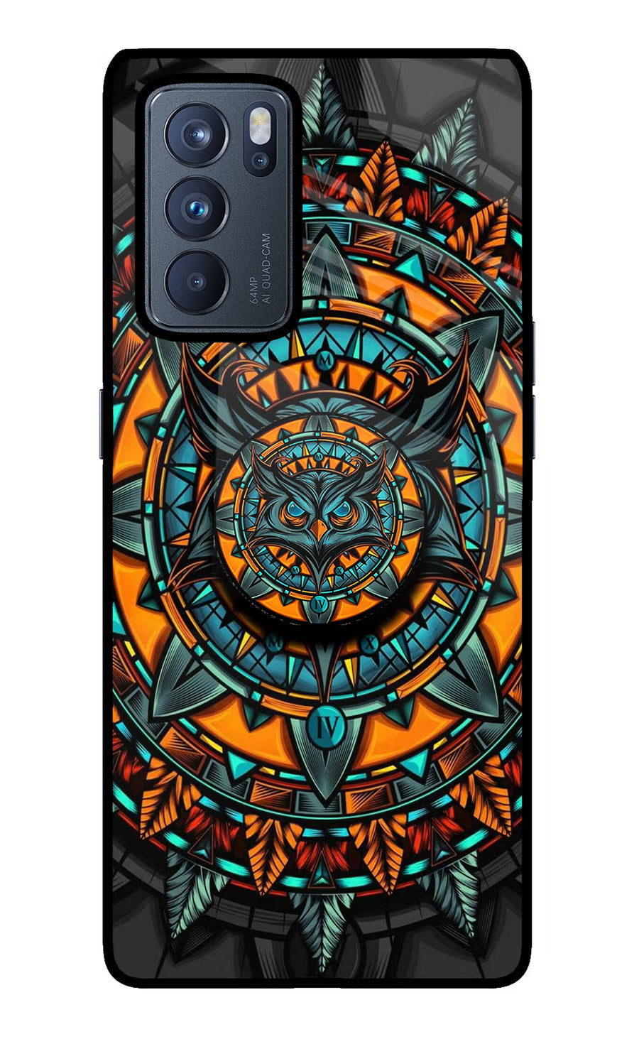 Angry Owl Oppo Reno6 Pro 5G Pop Case, Glass case