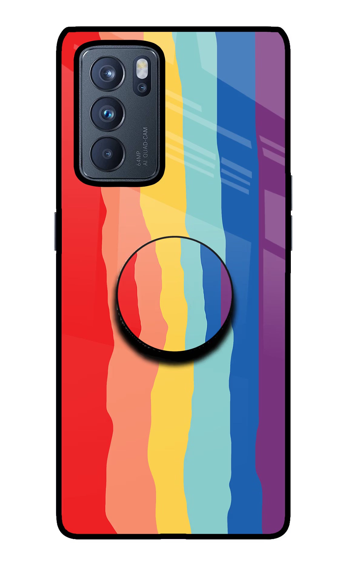 Rainbow Oppo Reno6 Pro 5G Pop Case by Casekaro