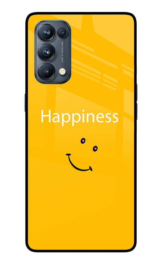 Happiness With Smiley Oppo Reno5 Pro 5G Glass Case