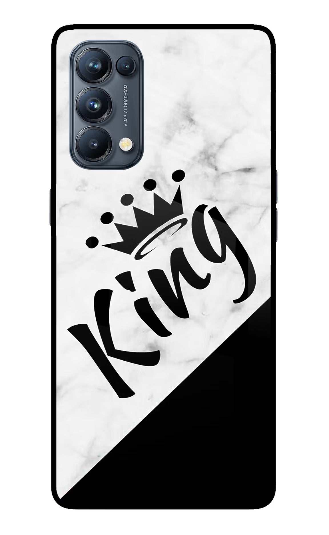 King Oppo Reno5 Pro 5G Glass Case Back Cover by Casekaro