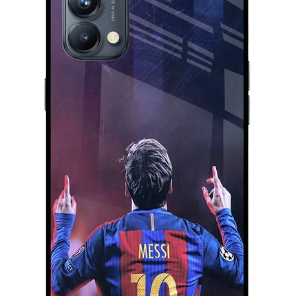 Messi Oppo Reno5 Pro 5G Glass Case Back Cover by Casekaro