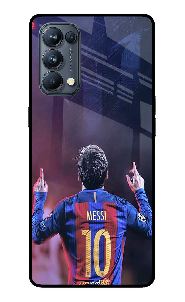 Messi Oppo Reno5 Pro 5G Glass Case Back Cover by Casekaro