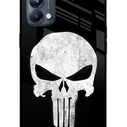 Punisher Skull Oppo Reno5 Pro 5G Glass Case Back Cover by Casekaro