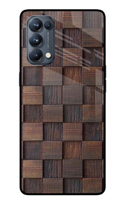 Wooden Cube Design Oppo Reno5 Pro 5G Glass Case