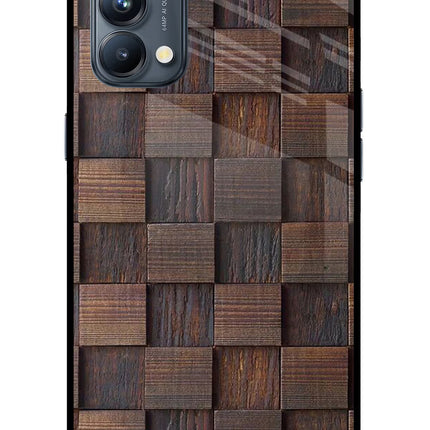 Wooden Cube Design Oppo Reno5 Pro 5G Glass Case Back Cover by Casekaro