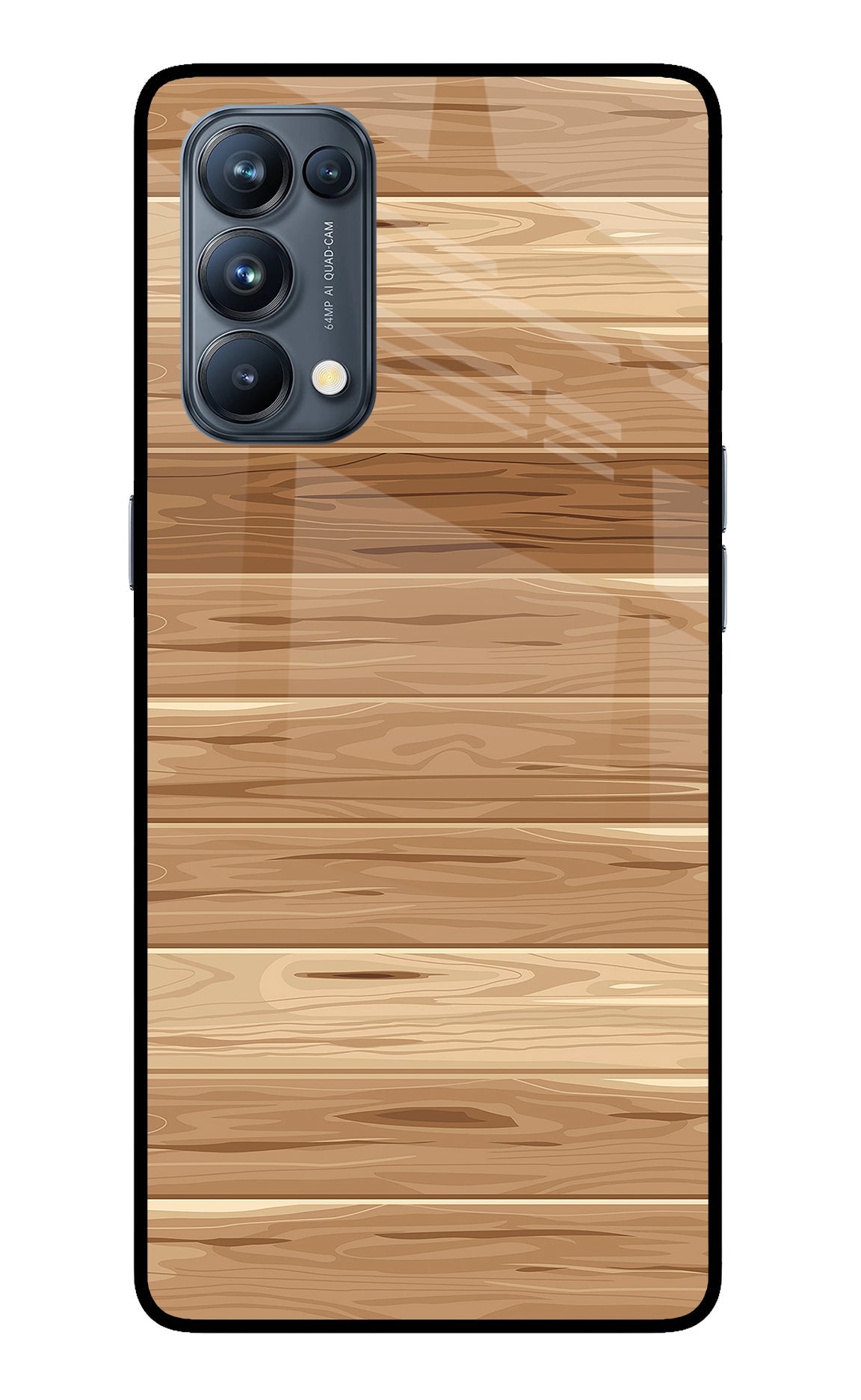 Wooden Vector Oppo Reno5 Pro 5G Back Cover