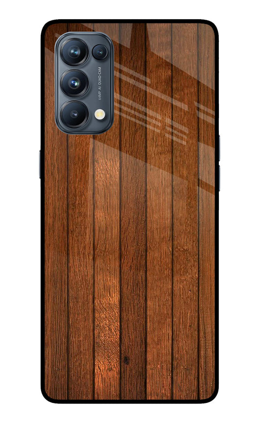 Wooden Artwork Bands Oppo Reno5 Pro 5G Glass Case