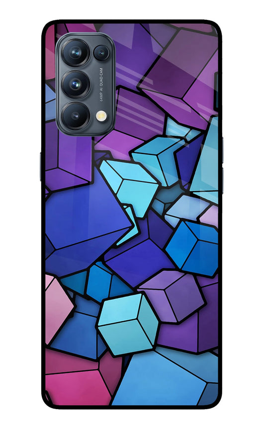 Cubic Abstract Oppo Reno5 Pro 5G Glass Case