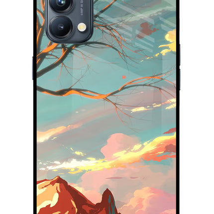 Scenery Oppo Reno5 Pro 5G Glass Case Back Cover by Casekaro