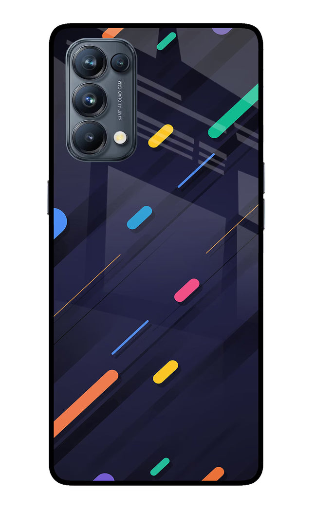 Abstract Design Oppo Reno5 Pro 5G Glass Case Back Cover by Casekaro