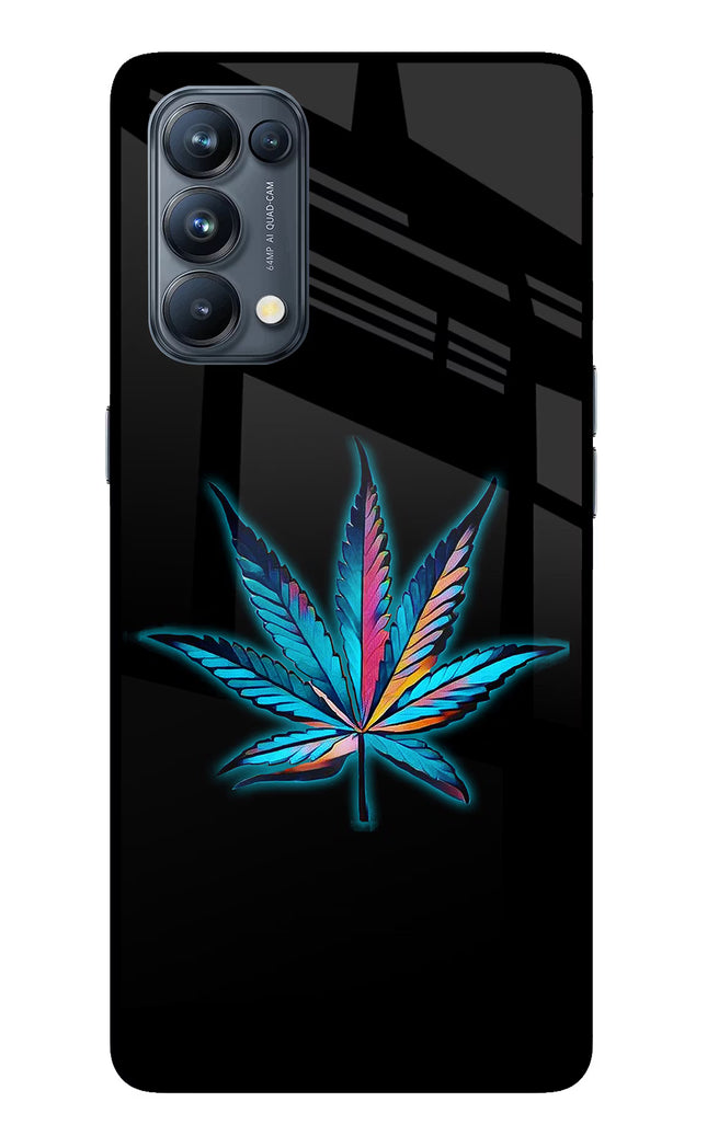 Weed Oppo Reno5 Pro 5G Glass Case Back Cover by Casekaro