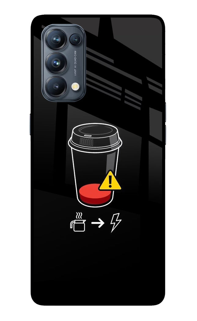 Coffee Oppo Reno5 Pro 5G Glass Case Back Cover by Casekaro