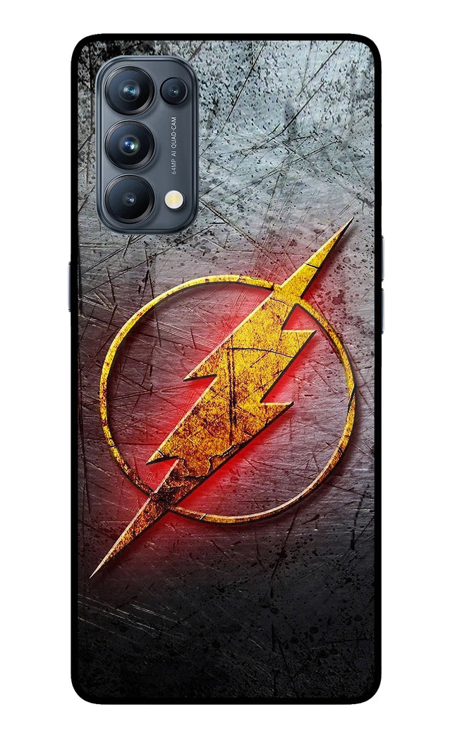 Flash Oppo Reno5 Pro 5G Glass Case Back Cover by Casekaro