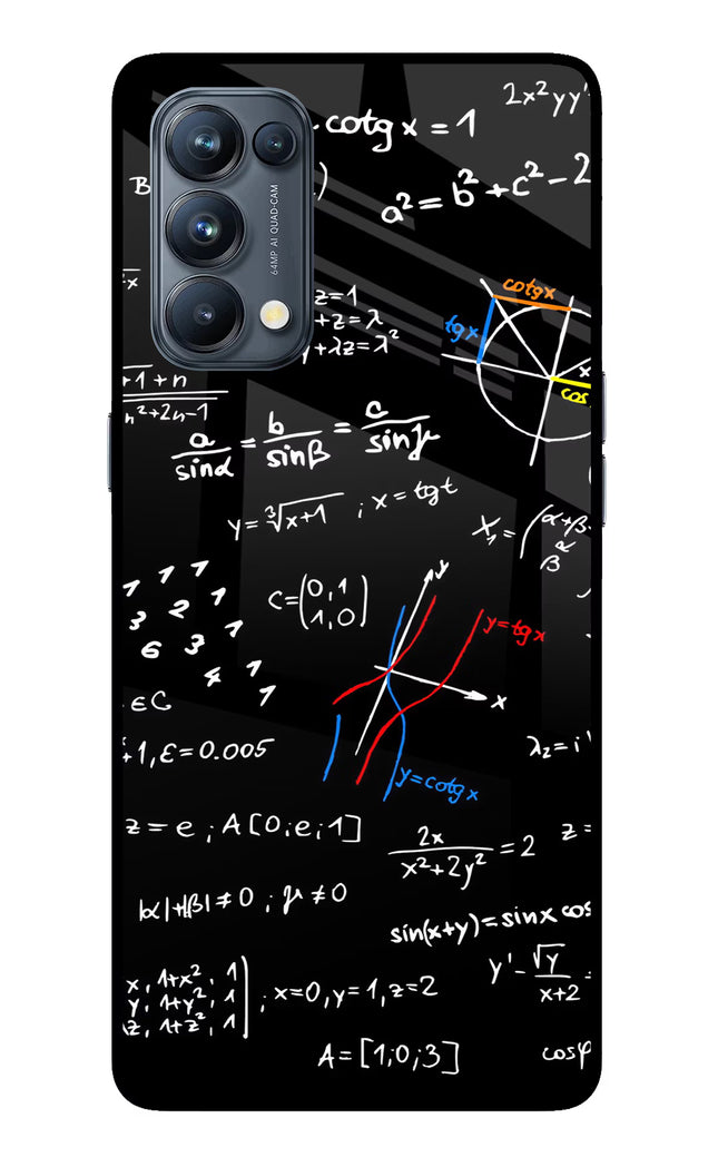 Mathematics Formula Oppo Reno5 Pro 5G Glass Case Back Cover by Casekaro
