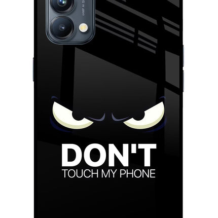 Don'T Touch My Phone Oppo Reno5 Pro 5G Glass Case Back Cover by Casekaro