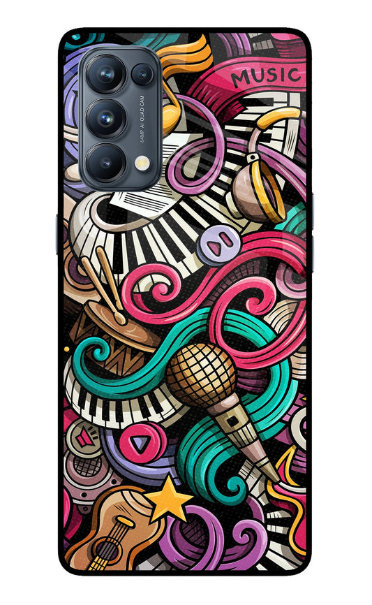 Music Abstract Oppo Reno5 Pro 5G Glass Case