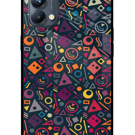 Geometric Abstract Oppo Reno5 Pro 5G Glass Case Back Cover by Casekaro