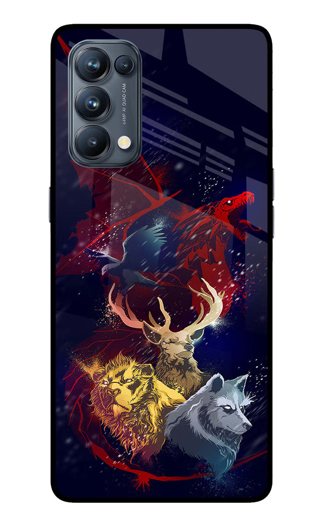 Game Of Thrones Oppo Reno5 Pro 5G Glass Case Back Cover by Casekaro