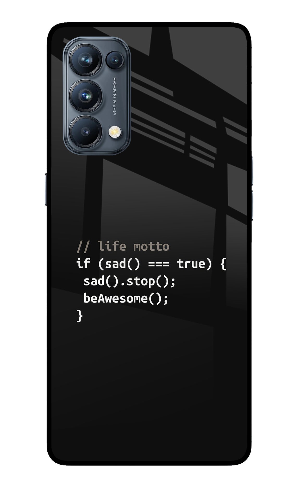 Life Motto Code Oppo Reno5 Pro 5G Glass Case