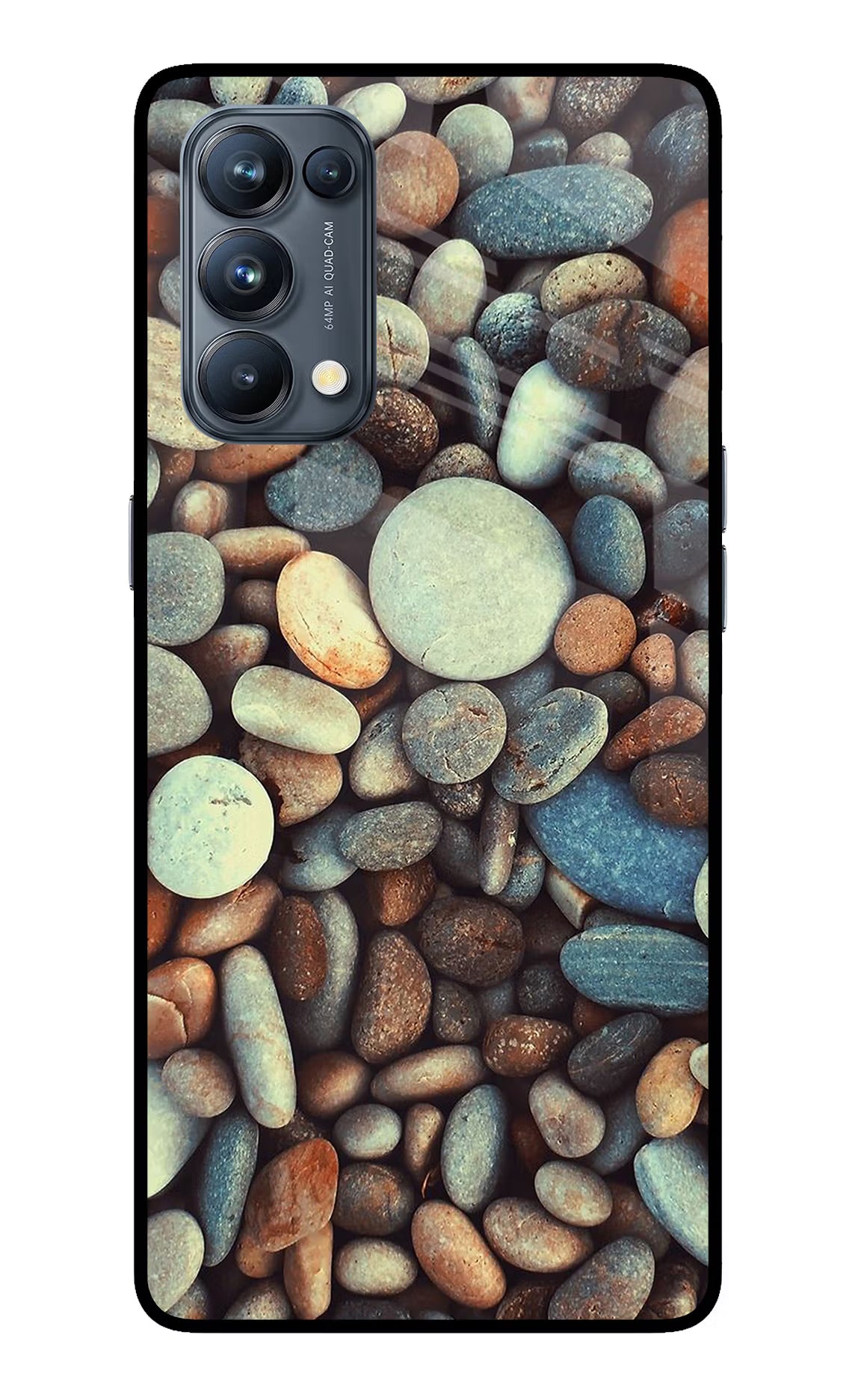 Pebble Oppo Reno5 Pro 5G Glass Case Back Cover by Casekaro