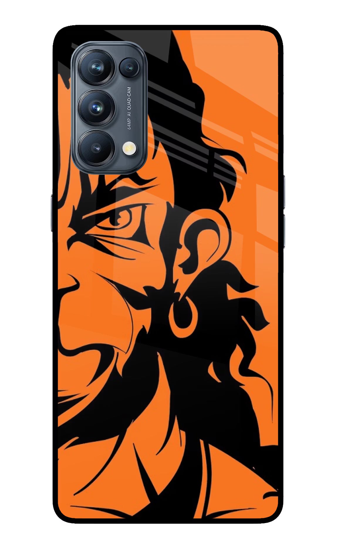 Hanuman Oppo Reno5 Pro 5G Glass Case Back Cover by Casekaro