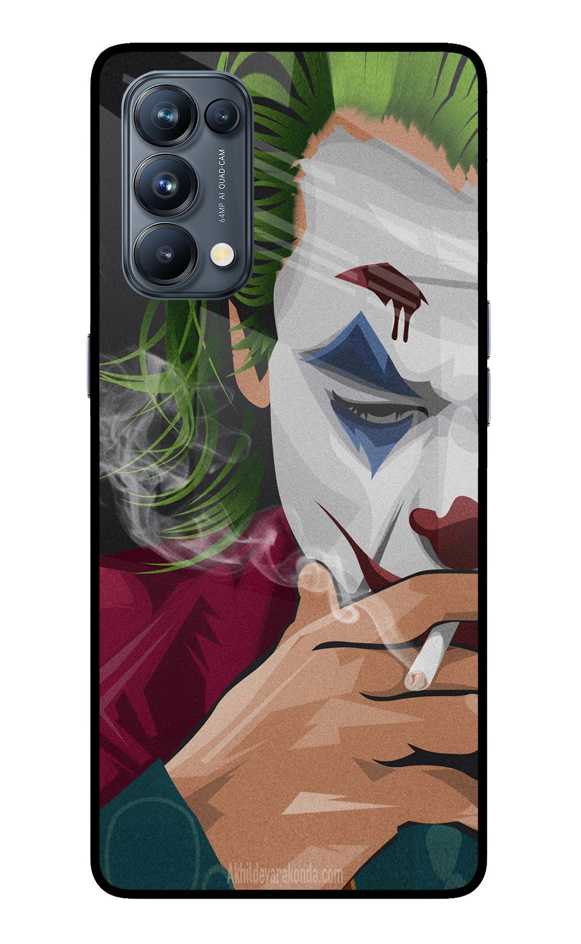 Joker Smoking Oppo Reno5 Pro 5G Glass Case