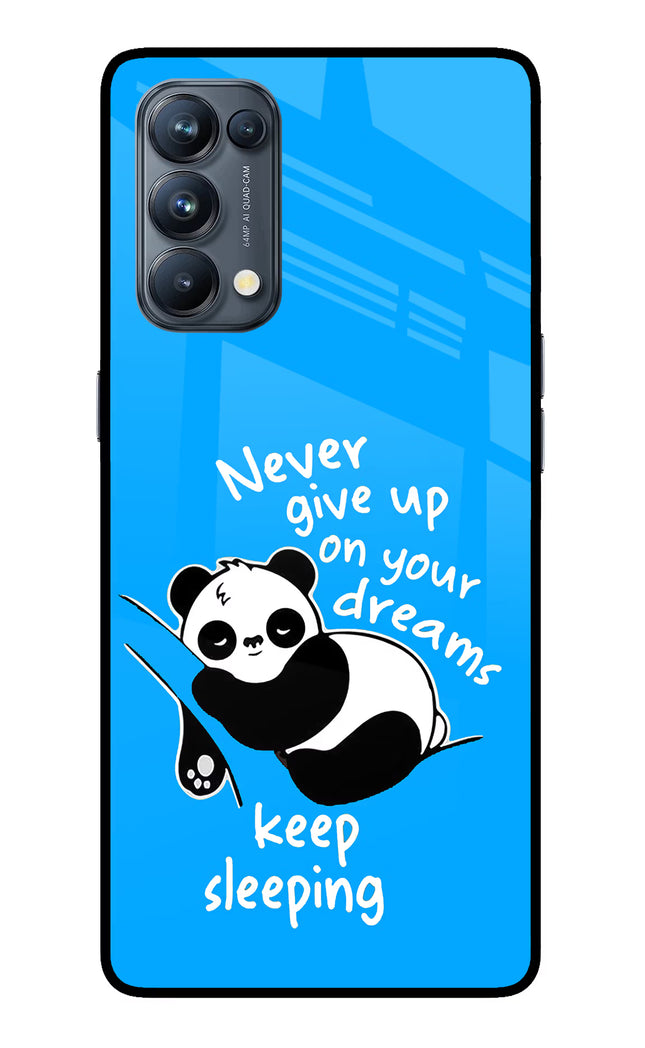 Keep Sleeping Oppo Reno5 Pro 5G Glass Case Back Cover by Casekaro