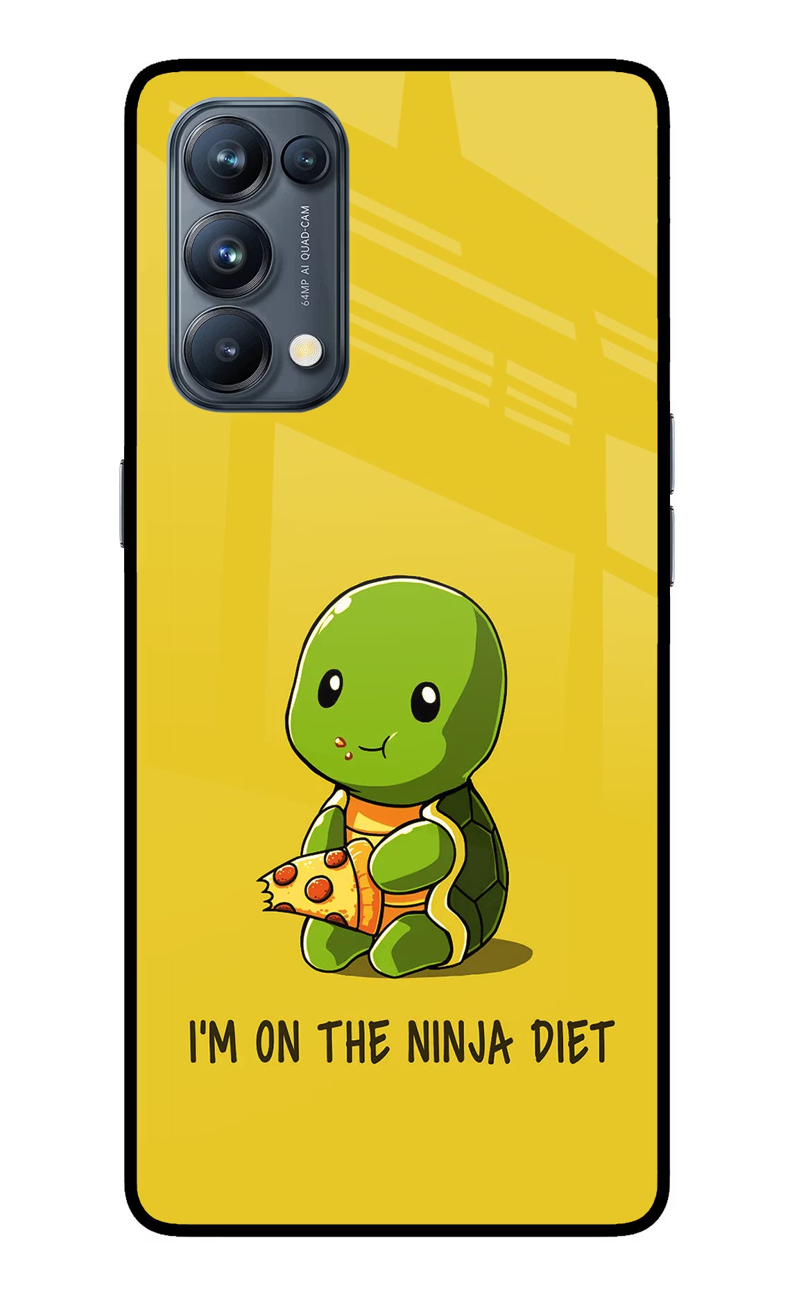 I'm on Ninja Diet Oppo Reno5 Pro 5G Glass Case Back Cover by Casekaro